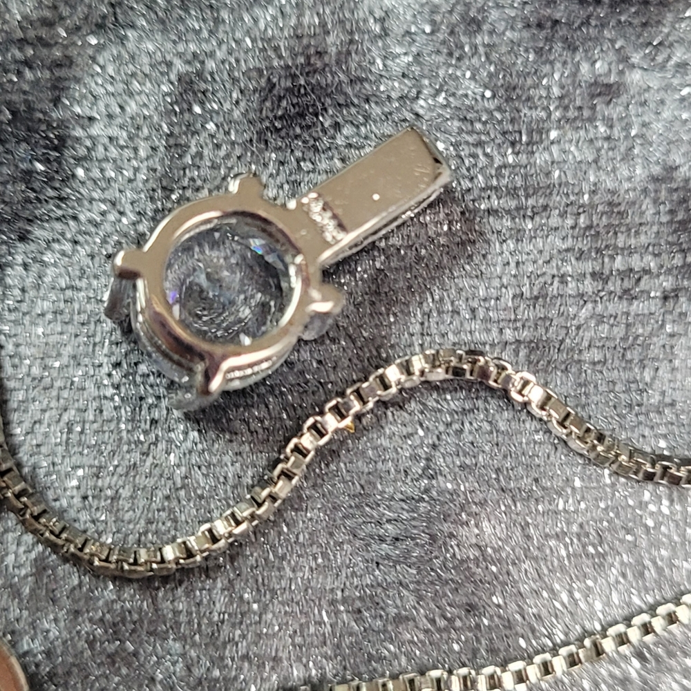 925S 18" Zircon Necklace with matching earrings - Picture 6 of 11